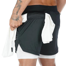 Load image into Gallery viewer, Camo Running Shorts Men Gym Sports Shorts 2 In 1 Quick Dry Workout Training Gym Fitness Jogging Short Pants Summer Men Shorts  Men's Running Gym Shorts Breathable with Pockets Quick Dry Sportswear
