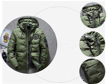 Load image into Gallery viewer, Camouflage Men's Hooded Winter Parka - Slim Fit, Windproof &amp; Warm for Casual Adventures
