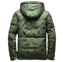 Load image into Gallery viewer, Camouflage Men's Hooded Winter Parka - Slim Fit, Windproof &amp; Warm for Casual Adventures
