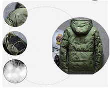 Load image into Gallery viewer, Camouflage Men's Hooded Winter Parka - Slim Fit, Windproof &amp; Warm for Casual Adventures
