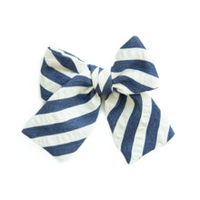 Load image into Gallery viewer, Captain Stripe Petite Hair Bow
