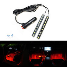 Load image into Gallery viewer, Car Interior LED Foot Sole Interior Car Lights Decoration Light Strip Car Interior Atmosphere Light Under Lighting Dashboard Waterproof Decoration Lighting Kit Bluetooth Smart LED Light Strips for Cars
