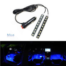 Load image into Gallery viewer, Car Interior LED Foot Sole Interior Car Lights Decoration Light Strip Car Interior Atmosphere Light Under Lighting Dashboard Waterproof Decoration Lighting Kit Bluetooth Smart LED Light Strips for Cars
