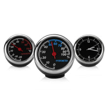 Load image into Gallery viewer, Car Interior Mini Quartz Watch Clock  Mini Clock Car Dashboard Clocks Luminous Car Clock Pocket Stick-On Clock Cars Air Vent Clip Quartz Clocks Vehicle Dashboard Clock Mini Vehicle Clock Car Pocket Clock for Cars  Hygrometer Thermometer Dashboard Ornament
