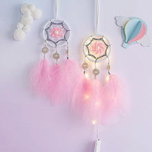 Load image into Gallery viewer, Car Interior Rear-view Mirror Hanging Decor  Small Dream Catcher Boho Nature Feather Home Decor Handmade Grids Nature Feather Car Charms Pendant Accessories Gift
