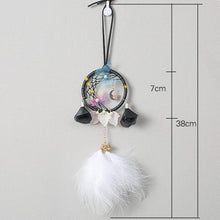 Load image into Gallery viewer, Car Interior Rear-view Mirror Hanging Decor  Small Dream Catcher Boho Nature Feather Home Decor Handmade Grids Nature Feather Car Charms Pendant Accessories Gift
