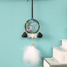 Load image into Gallery viewer, Car Interior Rear-view Mirror Hanging Decor  Small Dream Catcher Boho Nature Feather Home Decor Handmade Grids Nature Feather Car Charms Pendant Accessories Gift
