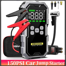 Load image into Gallery viewer, MANDOTOS Car Jump Starter Pro With Air Compressor 6000A 21800mAh LCD Display Portable Booster Charger
