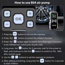 Load image into Gallery viewer, MANDOTOS Car Jump Starter Pro With Air Compressor 6000A 21800mAh LCD Display Portable Booster Charger
