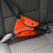 Load image into Gallery viewer, Car Safe Seat Belt Cover Soft Adjustable Children Safety Belt Fixer Triangle Anti-ledge For Child Neck Protection Belts Seat Belt Adjuster and Pillow with Clip for Kids Travel Neck Support Headrest Seatbelt
