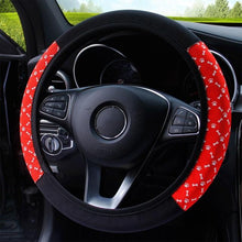 Load image into Gallery viewer, Car Steering Wheel Cover Steering Wheel Cover Cloth Massage Grip Breathable Elastic Car Steering Wheel Cover Ethnic Style Print Anti-slip Car Styling Car Steering-wheel Cover Car Interior Accessories Steering Wheel Covers with Cloth for Women
