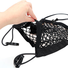 Load image into Gallery viewer, Car Storage Net Bag Organizer Holder Mesh Seat Back Hanging Trunk Luggage Hooks String Kit Off Road  Car Mesh Organizer, Seat Back Net Bag, Barrier of Backseat Pet Kids Cargo Tissue Purse Holder Car Driver Storage Netting Pouch Truck Auto Accessories
