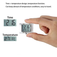 Load image into Gallery viewer, Car Universal Waterproof Motorcycle Clock Watch With Temperature Luminous Moto ATV Electric Bicycle Watch Luminous Quartz Analog Watch Universal Pocket Mini Stick-On Clock for Car Boat Bike Home
