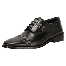Load image into Gallery viewer, Carrey Leather Derby Style Dress Shoes for Men - Black and Burgundy Colors
