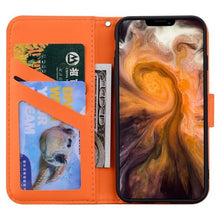 Load image into Gallery viewer, Cartoon Animal Cute Leather Wallet Flip Case Creative Magnetic Protective Cover Lovely Animal Flip Leather Phone Case For iPhone 13 12 11 Pro X XS XR Max Card Holder Funny Phone Cover
