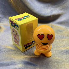 Load image into Gallery viewer, Cartoon Car Ornaments Electroplating Spring Shaking Head Doll Toy Shaking Head Toys Car Ornaments Bobblehead Nod Dolls Cute Cartoon Funny Wobble Head Robot Lovely Car Dashboard Decor Spring Car Decoration Doll Stretchable Toy Deformation
