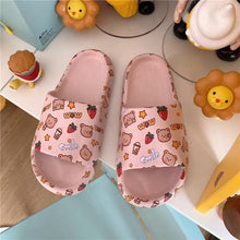 Load image into Gallery viewer, Cartoon Couple Fashion Bear Sandals Non-Slip Thick-Soled Indoor And Outdoor Slippers Men's Flip Flops Athletic Slide Sandals Flat Slip On Sandals For Women Summer Slippers
