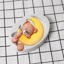 Load image into Gallery viewer, Cartoon Cute Moon 3D Bear Silicone Mold Baby Birthday Party Cupcake Decoration Tool Dessert Pastry Fudge Chocolate Candy Baking Silicone Fondant Molds For Teddy Bear
