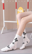 Load image into Gallery viewer, Cartoon socks cute bow print white black calcetines Women's Novelty Socks Crew Fun Funky fall fashion Casual Cotton Dress Socks
