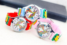 Load image into Gallery viewer, Cartoon Unicorn Childrens Watch 3D Rainbow Pony Girl Wristwatch Quartz Kids Watches Student Silicone Children Toddler Wrist Watch Birthday Gift For Girls Cute Child Watches
