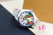 Load image into Gallery viewer, Cartoon Unicorn Childrens Watch 3D Rainbow Pony Girl Wristwatch Quartz Kids Watches Student Silicone Children Toddler Wrist Watch Birthday Gift For Girls Cute Child Watches
