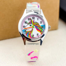 Load image into Gallery viewer, Cartoon Unicorn Childrens Watch 3D Rainbow Pony Girl Wristwatch Quartz Kids Watches Student Silicone Children Toddler Wrist Watch Birthday Gift For Girls Cute Child Watches
