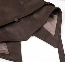 Load image into Gallery viewer, MANDOTOS Casual Long Sleeve Polyester Coat in Classic Brown with Loose Fit For Women Outerwear
