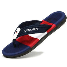Load image into Gallery viewer, Casual  Men Blue Summer Flip Flops High Quality Men Flip Flops Breathable Beach Slippers Outdoor Cool Simple Design Comfortable Walking Sandals
