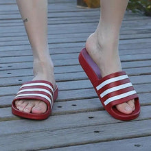 Load image into Gallery viewer, Casual Summer Modern Design Men Slippers Soft Black White Stripes Pattern Flip Flops Casual Summer Outdoor Slides For Women
