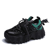 Load image into Gallery viewer, Casual Womens Blue Sneakers High Heels Platform Sports Shoes Autumn Thick Bottom Walking Breathable Vulcanized Shoes Luxury Tennis Sneakers Trainers Lace Up Fashion Design
