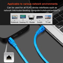 Load image into Gallery viewer, Cat6 Round Ethernet Cable RJ45 Cat6 Lan Cable Internet Modem Laptop Router Network Ethernet Cable Plated RJ45 Connectors Ethernet LAN Cable For Laptop Game Console
