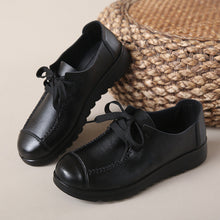 Load image into Gallery viewer, Women’s Black Flat Work Shoes – Soft Sole Anti-Slip Flats
