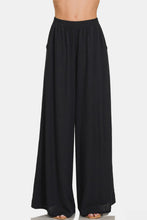 Load image into Gallery viewer, Zenana Pleated Linen Blend Wide Leg Pants
