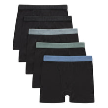 Load image into Gallery viewer, Hanes Boys Originals Boxer Brief Underwear, Supersoft Boxer Briefs For Boys, Assorted 5-Pack Medium Black 5-pack - # BOAA11410004
