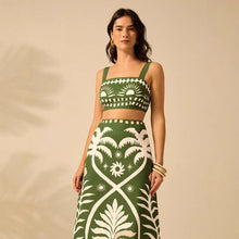 Load image into Gallery viewer, Women's Floral Printed Camisole &amp; High-Waisted Midi Skirt Set
