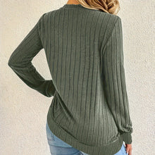 Load image into Gallery viewer, Women's Long Sleeve Blouses Shirts With Ribbed Knit Basic Tops
