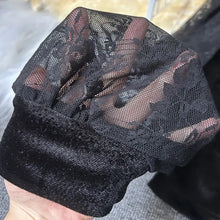 Load image into Gallery viewer, Women's Velvet &amp; Lace Trim Top V-Neck Long Sleeve Blouse
