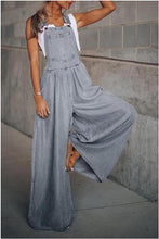 Load image into Gallery viewer, Women’s wide leg denim overalls
