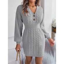 Load image into Gallery viewer, Women’s Cable Knit Sweater Dress
