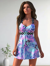 Load image into Gallery viewer, Women's High-Neck Tankini Swimsuit – Adjustable Straps Plus Size
