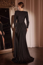Load image into Gallery viewer, Long Sleeve Fitted Ruched Gown
