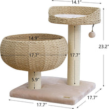 Load image into Gallery viewer, PetPals Cozy Cat Tree – Eco-Friendly, Stylish &amp; Fun for Your Cat!
