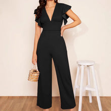 Load image into Gallery viewer, Women's Elegant High-Waist Ruffle Trim Jumpsuit | 3 Colors S–XL
