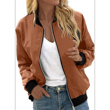 Load image into Gallery viewer, Minimalist Color-Block Stand-Collar Zip Jacket
