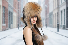 Load image into Gallery viewer, Women’s Korean Fox Fur Lei Feng Hat – Warm Winter Ear Protection Hat
