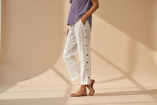 Load image into Gallery viewer, Cropped Pants With Decorative Buttons Along the Side Seams
