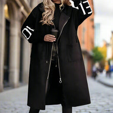 Load image into Gallery viewer, Women’s Letter Print Hooded Coat
