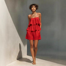 Load image into Gallery viewer, Women's Multi-Layer Ruffle Camisole &amp; Shorts Set
