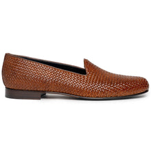 Load image into Gallery viewer, 15-211-CGN CESTINO Calfskin Basketweave Slip On, Cognac

