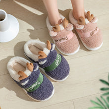 Load image into Gallery viewer, Christmas Shoes Winter Home Slippers Elk Soft Cozy Bedroom Slipper Slip On House Shoes
